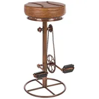 BIZZOTTO Barhocker Cycle aus Leder, Bronze
