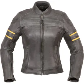 Modeka Iona Lady Lederjacke Schwarz/Gelb 36
