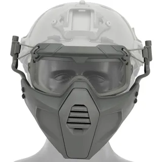 Fast Helm Schutzbrille Brille mit Abnehmbarer Gesichtsmaske Passend für Airsoft Paintball Halloween Party