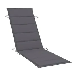 vidaXL Sonnenliege mit Auflage Grau Massivholz Akazie