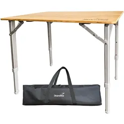 Campingtisch Tolja - Faltbarer Tisch - Bambus/alu - 65 x 50 cm EINHEITSGRÖSSE