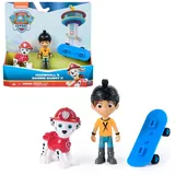 Spin Master International B.V. PAW Patrol Hero Pups – Actionfiguren-Set mit 1 Marshall Hundefigur, 1 Danny-X Figur und 1 Skateboard, Spielzeug geeignet für Kinder ab 3 Jahren