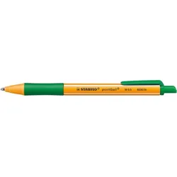 STABILO Kugelschreiber pointball, mit Komfort-Griffzone, Clip, Strichbreite: 0,5mm, Druckmechanik, grün