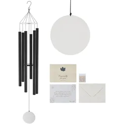 VEVOR Windspiele Klangspiel Glockenspiel C-Dur 1677xØ250mm Hängedeko Schwarz