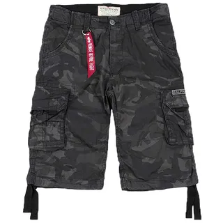 Alpha Industries Jet Camo Kurze Hose - Black Camo, 32