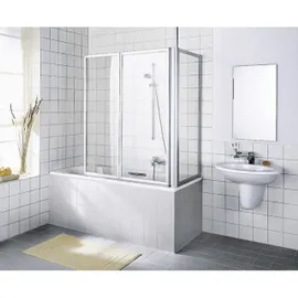 Kermi Vario 2000 Seitenwand V2TWD075141AK 66,4-69,6x140cm, silber mattglanz, ESG klar