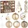 Brubaker 64 Stück Christbaumschmuck - Weihnachtskugel Set mit Donuts, Häuser, Schneeflocken, Kugeln und Bonbons - Baumkugel Baumschmuck - Anhänger Weihnachten für Weihnachtsbaum - Gold Weiß