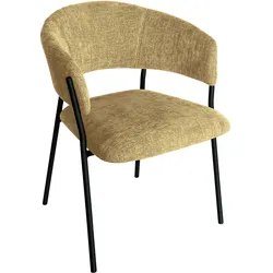 4er-Set Elsa | Bistro Stuhl | Honig Braun | Stoff/Textil