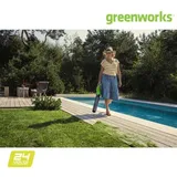 Greenworks G24ABK2 Axial Akku Laubbläser, 156 km/h, 4,27 m3/min, 24V 2Ah Batterie & Ladegerät,