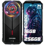 Doogee S Punk(2024) Outdoor Handy Android 14, 126dB Lautsprecher, 16GB+256GB Outdoor Smartphone Ohne Vertrag, 10800mAh/33W, 6.58" FHD+ Baustellenhandy, IP68 Wasserdicht/Licht/Dual 4G SIM/OTG/NFC/GPS