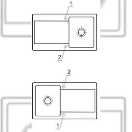 Villeroy & Boch Siluet 50 fossil + Excenterbetätigung