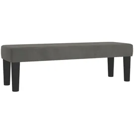 vidaXL Boxspringbett mit Matratze Dunkelgrau 140x200 cm Samt