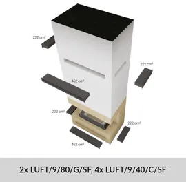 Kratki Kamineinsatz NBC 7 Stahl Schwarz