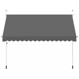 Markise - Manuelle Gelenkarmmarkise - 350 cm breit - Stahlrahmen - PVC-Bespannung wasserabweisend - UV-beständig - Für Balkon und Terrasse - Arme...