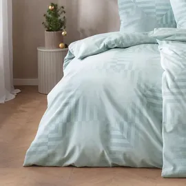 Estella Bettwäsche Brunico eisblau 155x220 cm, 155 x 220 cm)