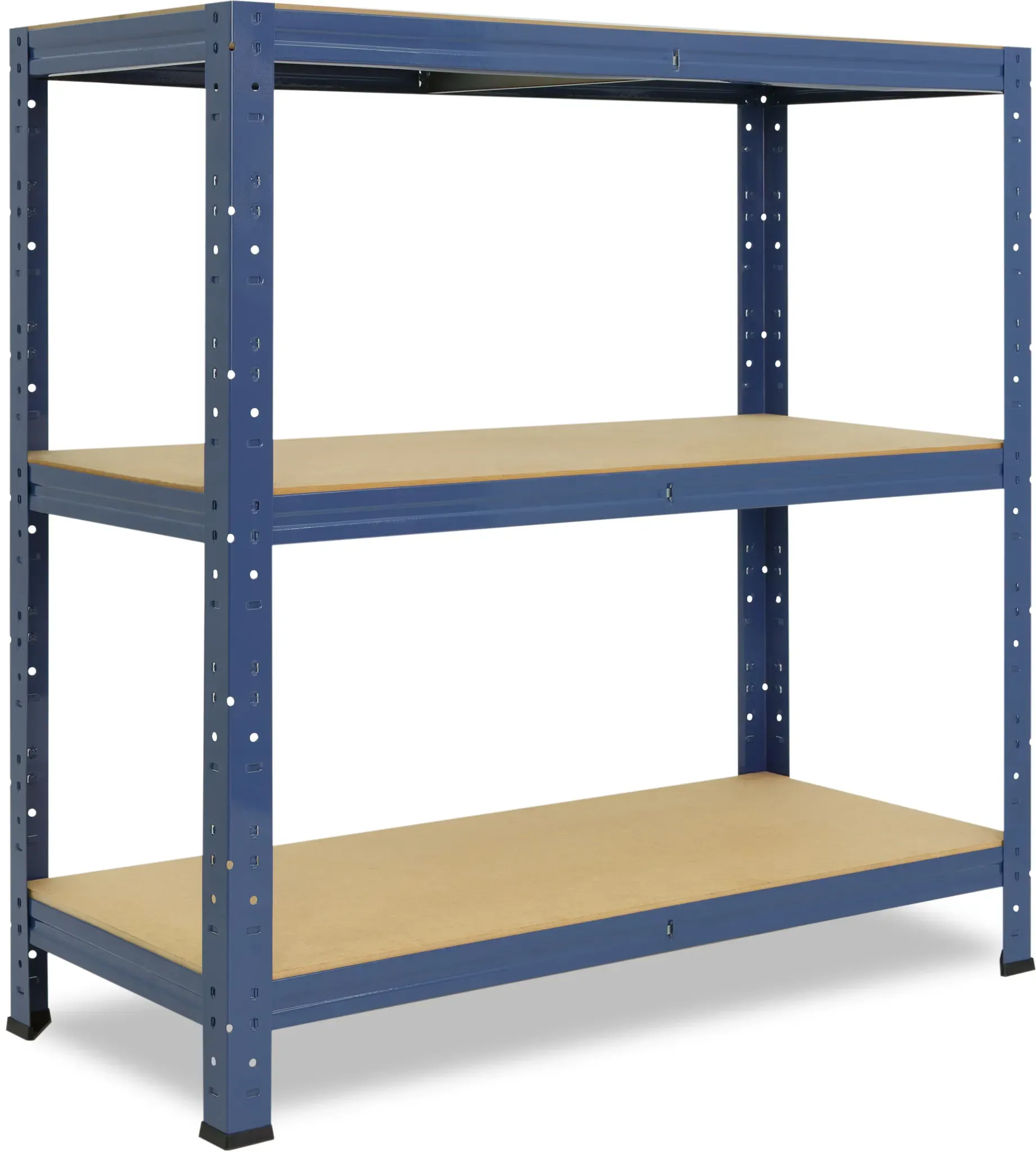 shelfplaza HOME 90x130x40 cm Schwerlastregal in blau mit 3 Böden und 150 kg Traglast pro Boden