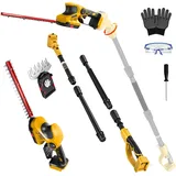 Akkubetriebene Teleskop-heckenschere, Kompatibel Mit Dewalt 18v/20v (akku Nicht Im Lieferumfang Enthalten), 3-in-1 Elektrische Strauchschere, Heckenschere Und Heckenformer, Kabellose Heckenschere Mit