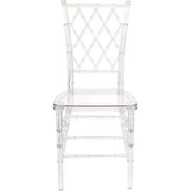 Beliani Esszimmerstuhl 2er Set Transparent Kunststoff Schick Elegant Minimalistisch