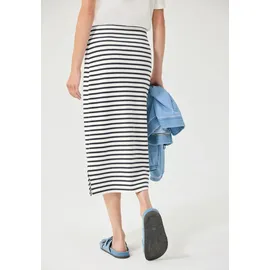 street one studio Midirock Damen Gestreift Weiß 46