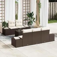 vidaXL Garten-Lounge-Set 6-tlg. braun
