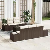 vidaXL Garten-Lounge-Set 6-tlg. braun