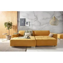 Home Affaire Ecksofa "Sapporo L-Form", gelb (mais), B:293cm H:78cm T:172cm, Struktur fein (100% Polyester);Luxus-Microfaser weich (90% Polyester, 10% Polyacryl);Struktur imprägniert (100% Polyester), Sofas, Ecksofa, wahlweise Bettfunktion oder Sitztiefenverstellung,