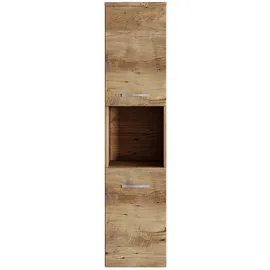 Badplaats Montreal Badezimmerschrank 30 x 131 x 30 cm Kastanien Eiche