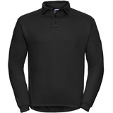 RUSSELL Workwear Sweatshirt mit Polo-Kragen, black, L
