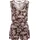 Ragwear Damen kurzer Jumpsuit Einteiler mit Rückenausschnitt Overall in Blumenoptik Zella Dark Choco26 Gr. XXL - XXL