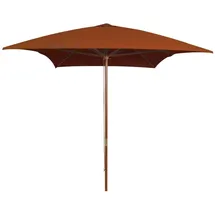 vidaXL Sonnenschirm mit Holzmast 200 x 300 cm terrakotta