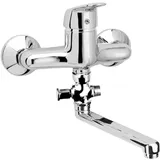 Herzbach Kappa Wannen-Einhebelmischer 50.112000.1.01 mit schwenkbarem Auslauf 300mm, chrom