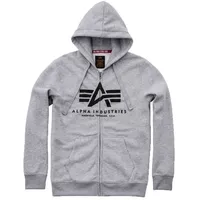 Alpha Industries Basic Reißverschlusspullover - Grey Heather - M