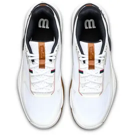 Wilson Rush Pro 5 Sandplatzschuhe - White / Navy Blazer / Gum1A - EU 42 2/3