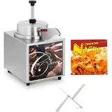 Royal Catering Saucenspender Edelstahl Sossen Spender NachoKäse Spender Schokoladenspender 4,5 l, Speisewärmer, Silber
