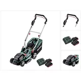 Metabo RM 36-18 LTX BL 36 Akku Rasenmäher 36 V ( 2x 18 V ) LTX Brushless + 2x Akku 4,0 Ah + Ladegerät