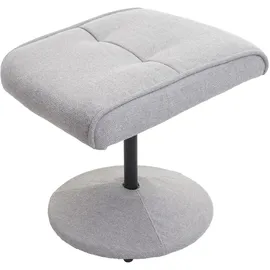 Mendler Relaxsessel Helsinki, Fernsehsessel Relaxliege TV-Sessel mit Hocker ~ Stoff/Textil, hellgrau