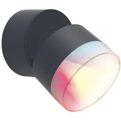 LUTEC LED Aussenwandleuchte Dropsi über Smartphone bedienbar 9,5W 690lm 2700K - 6500K RGB Anthrazit