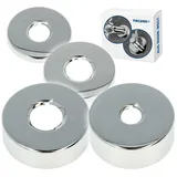 tecuro Badarmatur Gewinderosette, Messing verchromt - verschiedene Größen goldfarben