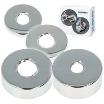 tecuro Badarmatur Gewinderosette, Messing verchromt - verschiedene Größen goldfarben