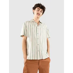 Brixton Cru Stripe Hemd beige / pne ndle / acqtc gree Gr. L