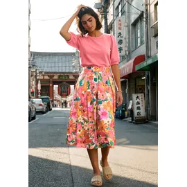 Vera Mont Maxirock Damen Floral Gelb/Pink 42