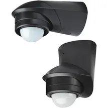 Grothe 94535 Aufputz PIR-Bewegungsmelder 360° Relais Schwarz IP55