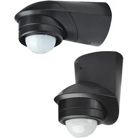 Grothe 94535 Aufputz PIR-Bewegungsmelder 360° Relais Schwarz IP55