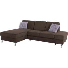 sit&more Ecksofa SIT & MORE "Clio L-Form", braun, B:246cm H:89cm T:165cm, Sofas, Ecksofa, wahlweise mit Bettfunktion oder Vorziehsitz und Bettkasten, Federkern