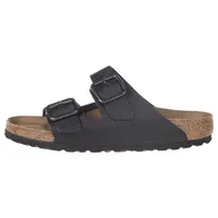 Birkenstock Leder-Pantoletten "Arizona" in Schwarz - 42