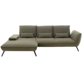 belluti Ecksofa Stoff 5-Sitzer Dunkelgrau