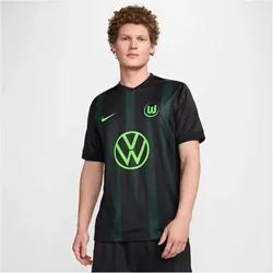 NIKE VfL Wolfsburg Dri-FIT Stadium Auswärtstrikot 2024 Herren 010 - black/pro green/sub lime S