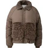 QS Wattierte Jacke im Materialmix - olive - XXL