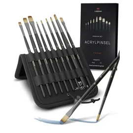 lieberge Acrylpinselset 9 St. schwarz