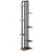 [en.casa] Pflanzregal Somero 150 x 34 x 21 cm Schwarz/Walnuss-Optik